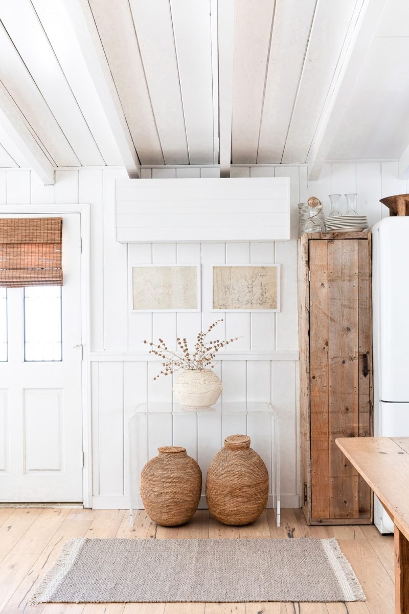 Rustic kitchen with white and neutrals - Lulu & Georgia.