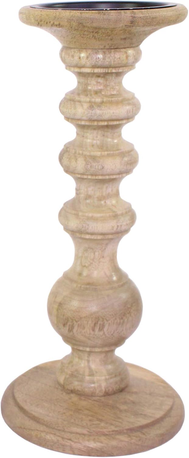 Turned wood candleholder. #homedecor #candlestick #rusticdecor #woodcandleholder