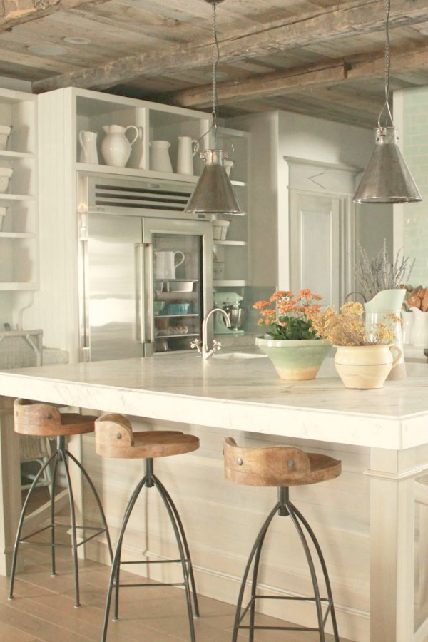 Beljar Home - kitchen with Belgian greens and rustic elegant design.