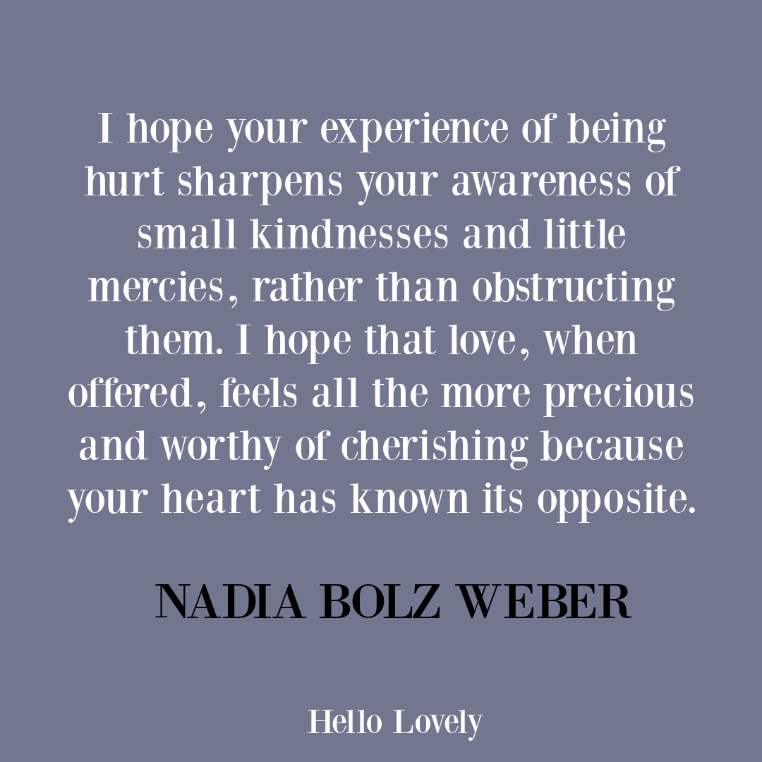 Nadia Bolz Weber hope quote on Hello Lovely Studio.