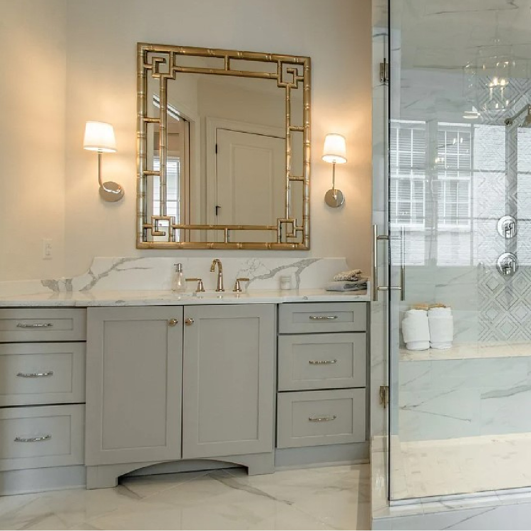 Beautiful luxurious bath in a Sipple Home on Pasquo in Franklin, TN. #GRAYBATHROOMS