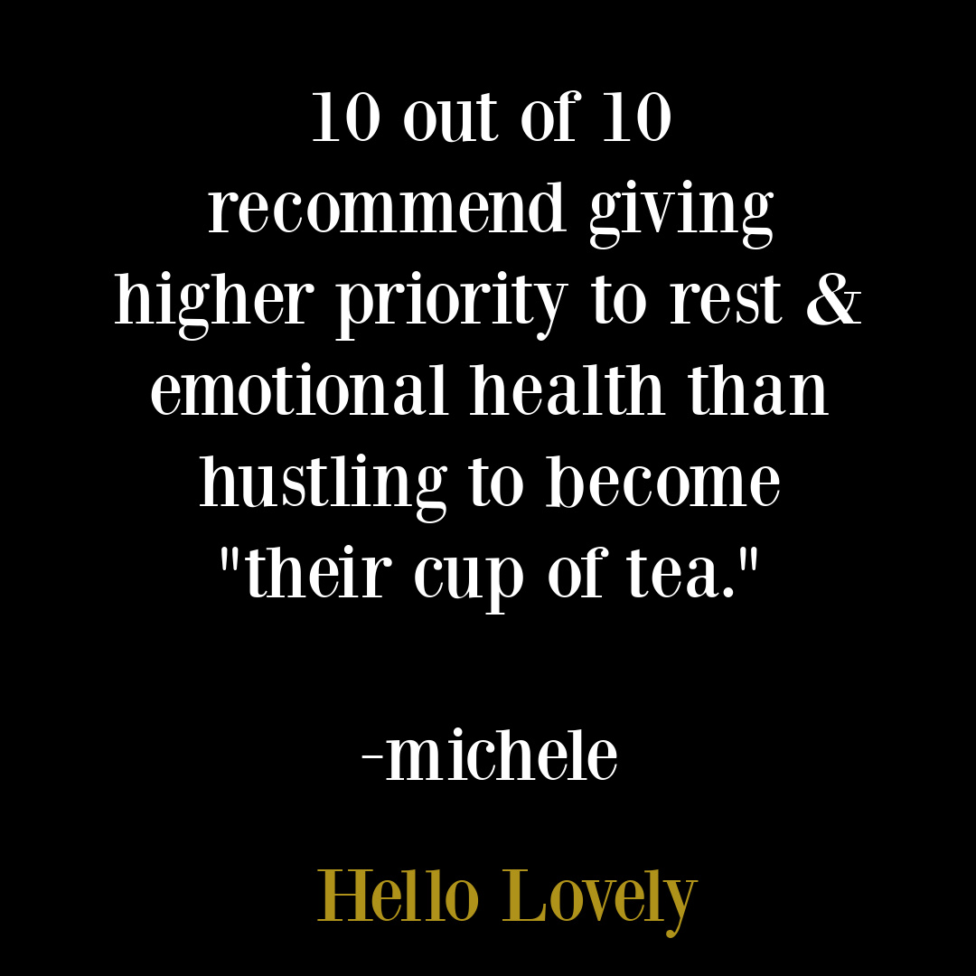 Self-compassion quote from Michele of Hello Lovely. #personalgrowth #selfcompassion